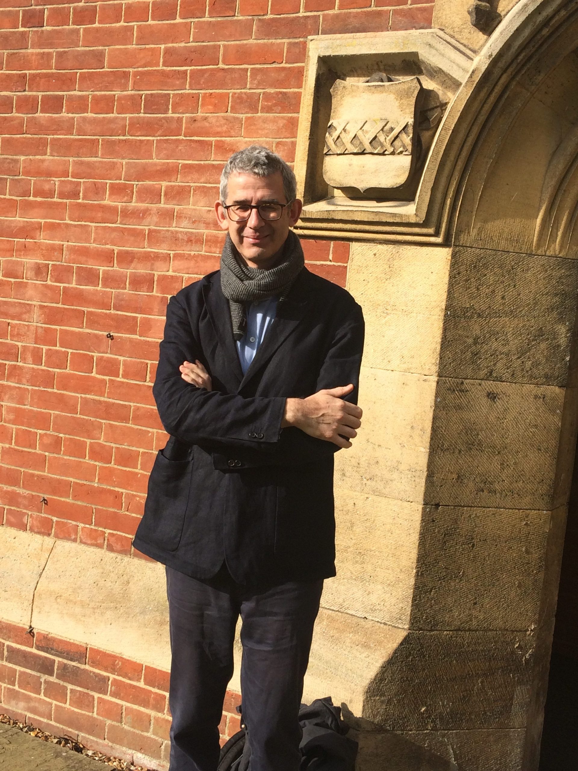 Edmund de Waal outside the Jerwood library