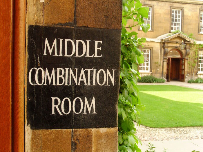 Sign saying 'Middle Combination Room'