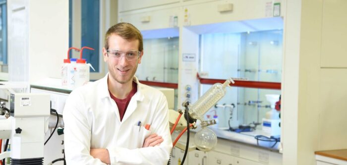 Student in a laboratory