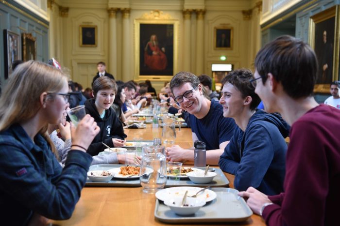 Students eating in Dining Hall