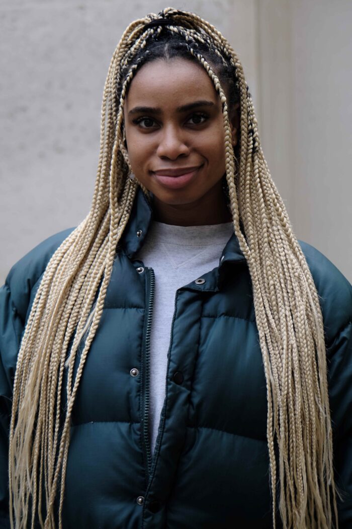 Tiana Maria stands outside at Trinity Hall